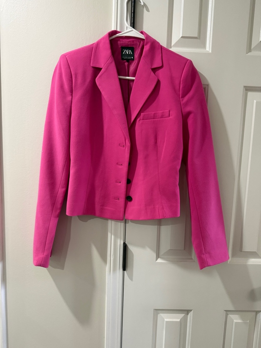 Zara Women's Bright Pink Tailored Blazer